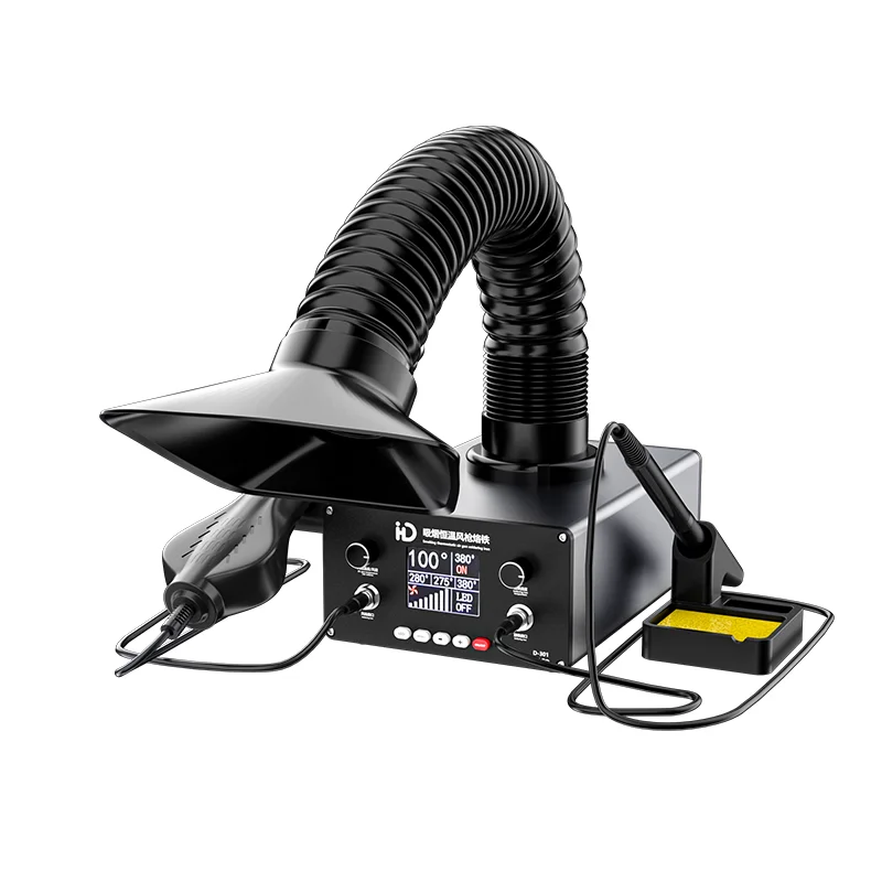 TBK D301 Intelligent Disassembly Welding Machine with T12 Lead-free Iron Head Hot Air Tool Smoke Air Purifier
TBK D301 Intelligent Disassembly Welding Machine with T12 Lead-free Iron Head Hot Air Tool Smoke Air Purifier