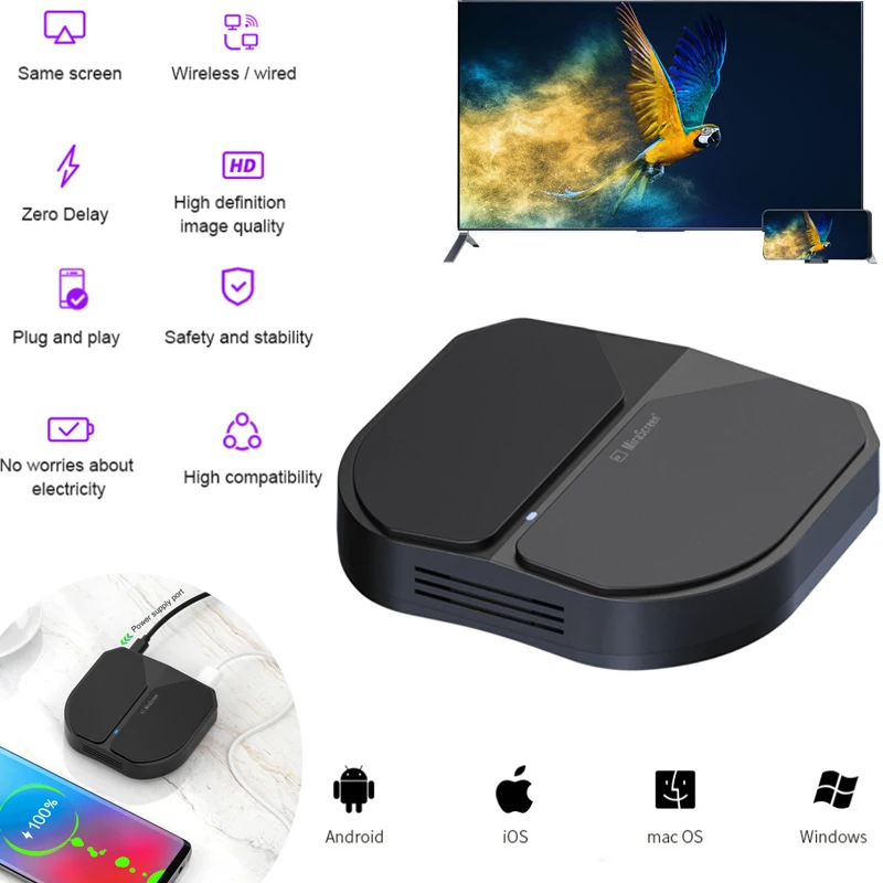 1080P TV Stick G40 Miracast HDMI-совместимый беспроводной адаптер для Android для DLNA/Airplay, большой экран, игры для смартфона
1080P TV Stick G40 Miracast HDMI-совместимый беспроводной адаптер для Android для DLNA/Airplay, большой экран, игры для смартфона