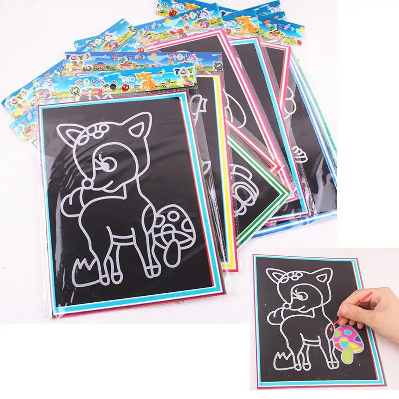 2Pcs Colorful Scratch Drawing Paper Sand Painting Puzzle For Children Drawing Toys Building Learning Education Classic Toys
2Pcs Colorful Scratch Drawing Paper Sand Painting Puzzle For Children Drawing Toys Building Learning Education Classic Toys