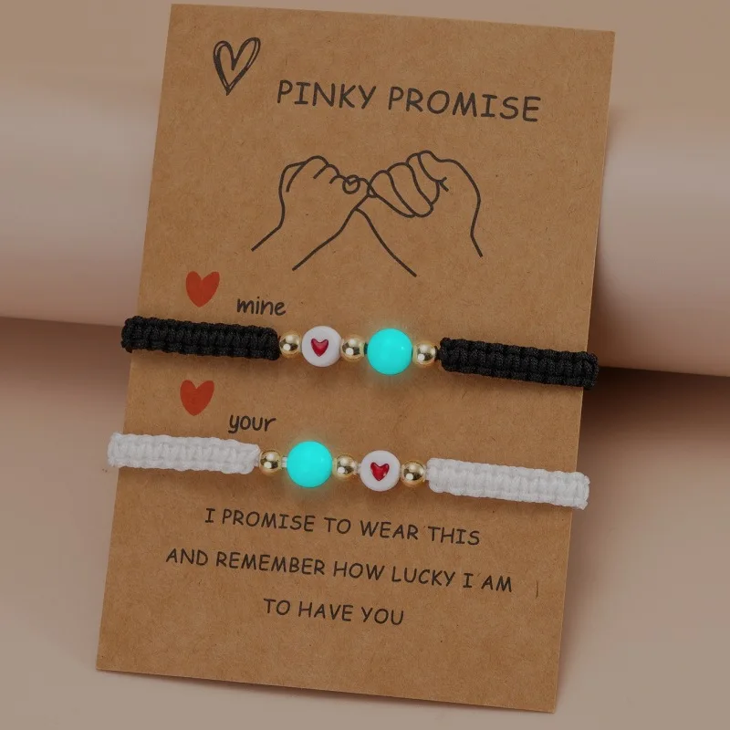 2Pcs/set Fashion Luminous Heart Couple Bracelets Friendship Handmade Acrylic Beads Bracelet for Women Pride Jewelry Mom's Gift
2Pcs/set Fashion Luminous Heart Couple Bracelets Friendship Handmade Acrylic Beads Bracelet for Women Pride Jewelry Mom's Gift