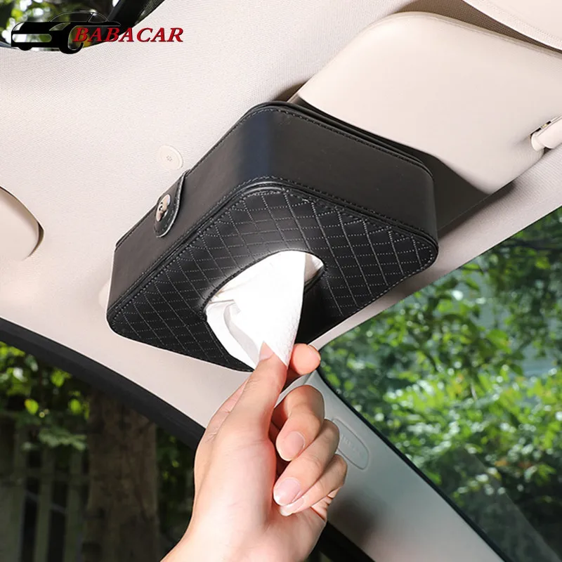 Black/Brown Hanging Universal Car Tissue Box Creative Leather Napkin Holder Box Back Seat Sun Visor Tissue Organizer 1PC for Car
Black/Brown Hanging Universal Car Tissue Box Creative Leather Napkin Holder Box Back Seat Sun Visor Tissue Organizer 1PC for Car