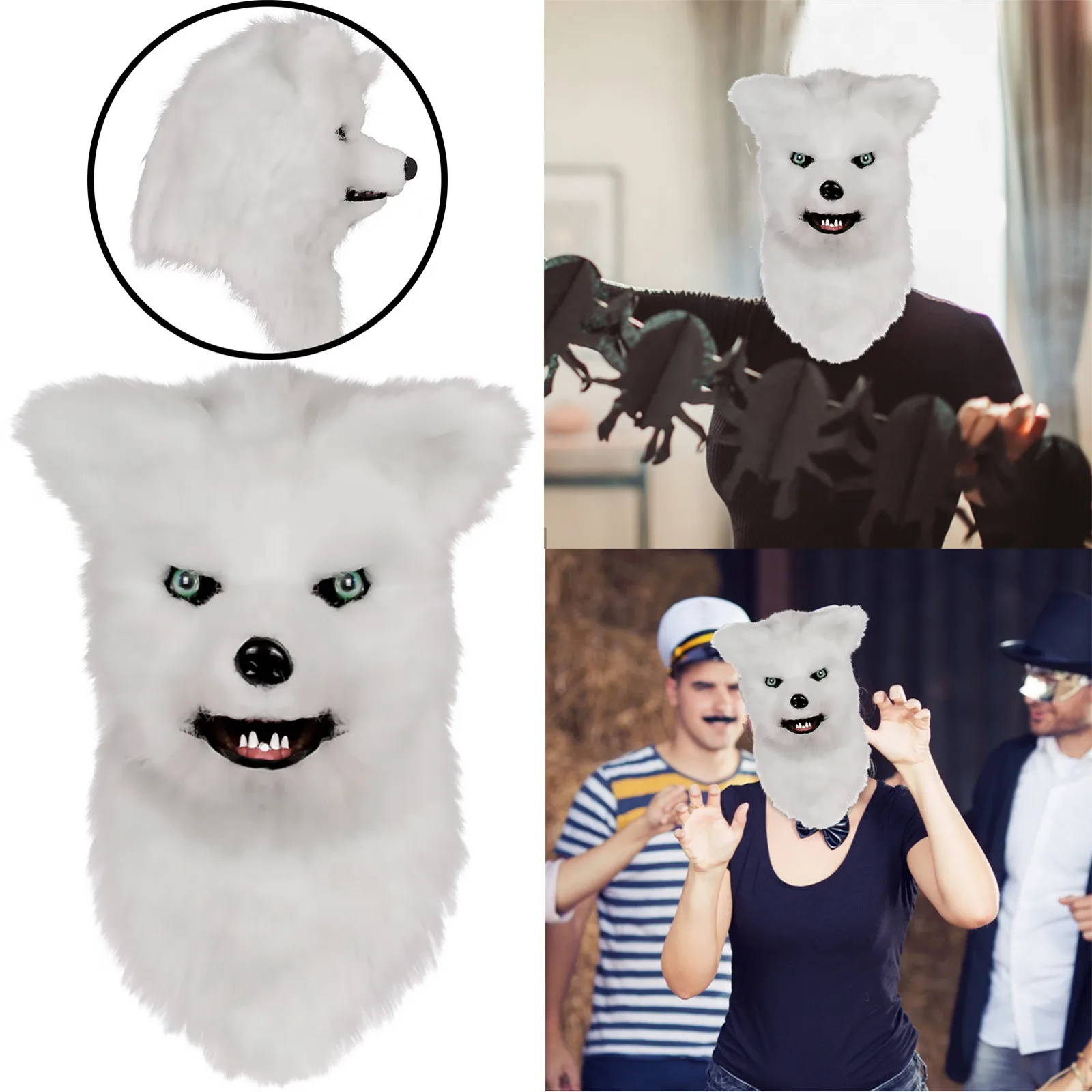Party Favors Movable Mouth White Fox Facemask Costume Cosplay Mouth Mover Wolf Facemasks h Faux Suit For Halloween Party
Party Favors Movable Mouth White Fox Facemask Costume Cosplay Mouth Mover Wolf Facemasks h Faux Suit For Halloween Party