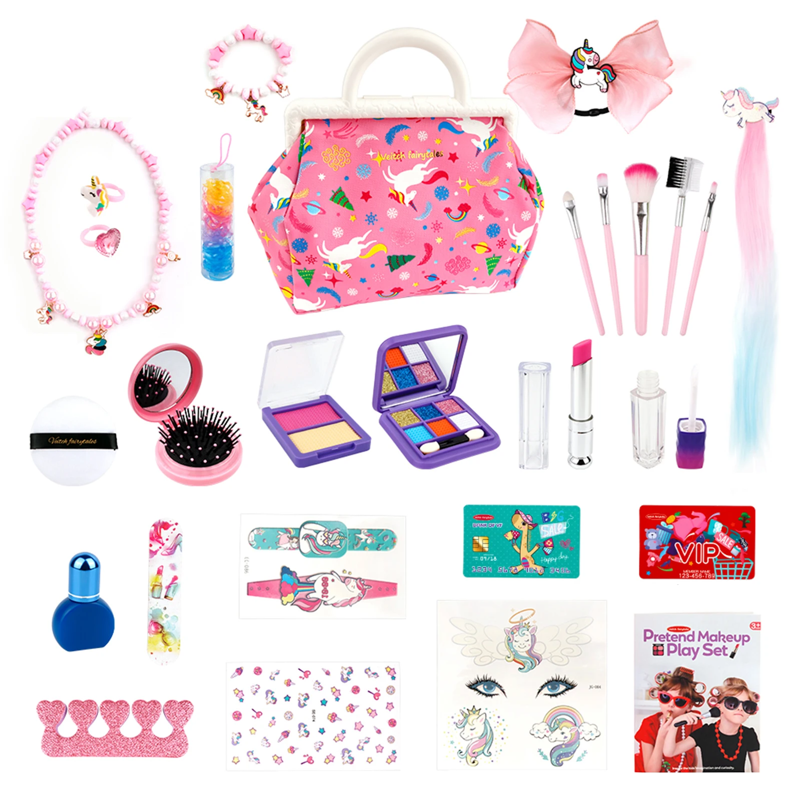 Pretend Makeup Playset Girls Fake Cosmetic Toys Girl Pretend Play Makeup Set Girls Birthday Toys Gift For Toddlers Childern Age
Pretend Makeup Playset Girls Fake Cosmetic Toys Girl Pretend Play Makeup Set Girls Birthday Toys Gift For Toddlers Childern Age