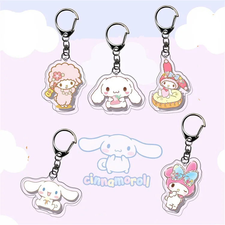 Sanrio Cartoon Character Cinnamoroll Kulomi My Melody Double-sided Clear Acrylic Keychain Cute Girl Bag Pendant Accessories Gift
Sanrio Cartoon Character Cinnamoroll Kulomi My Melody Double-sided Clear Acrylic Keychain Cute Girl Bag Pendant Accessories Gift
