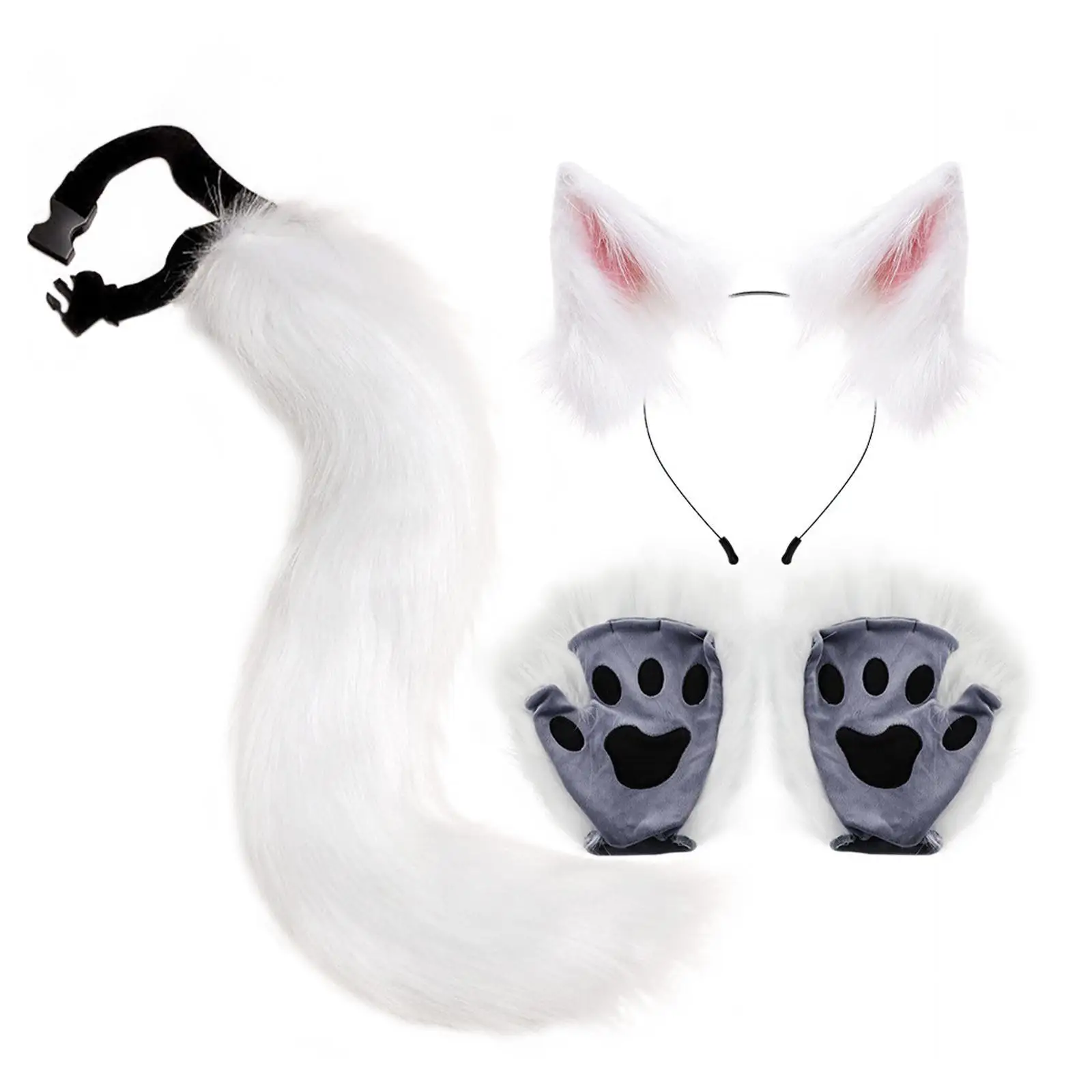 

Костюм кошки животное косплей котенок Плюшевые Уши пушистая маскарадная одежда