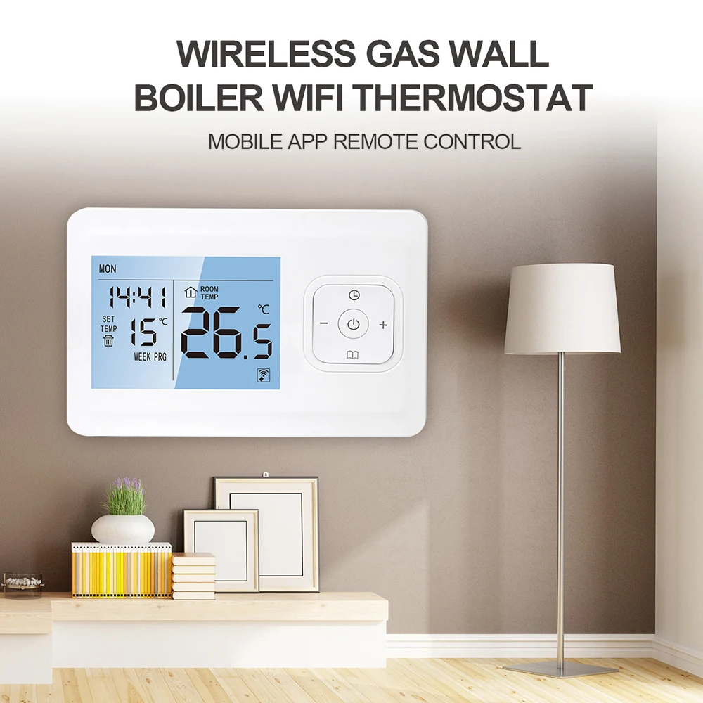 Wi-Fi Smart Thermostat Wireless Programmable with RF Receiver APP Control Voice Control Compatible with Alexa Google Assistant
Wi-Fi Smart Thermostat Wireless Programmable with RF Receiver APP Control Voice Control Compatible with Alexa Google Assistant