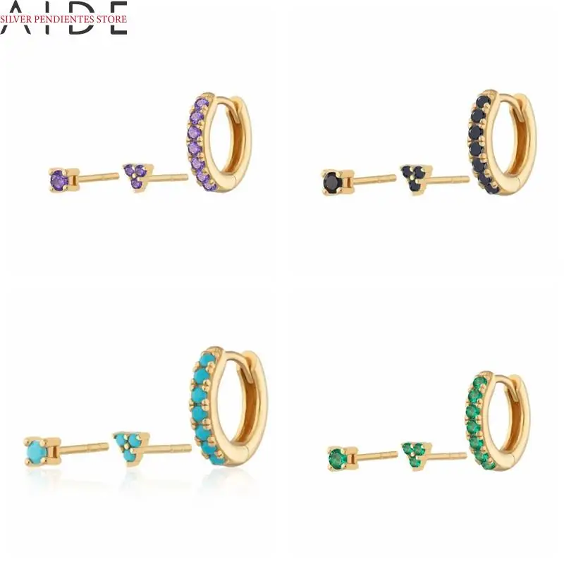 AIDE 925 Sterling Silver Stud Earrings Jewelry Set Small Trend Turquoise Earrings For Women Fashion Party Gift Pendientes Mujer
AIDE 925 Sterling Silver Stud Earrings Jewelry Set Small Trend Turquoise Earrings For Women Fashion Party Gift Pendientes Mujer