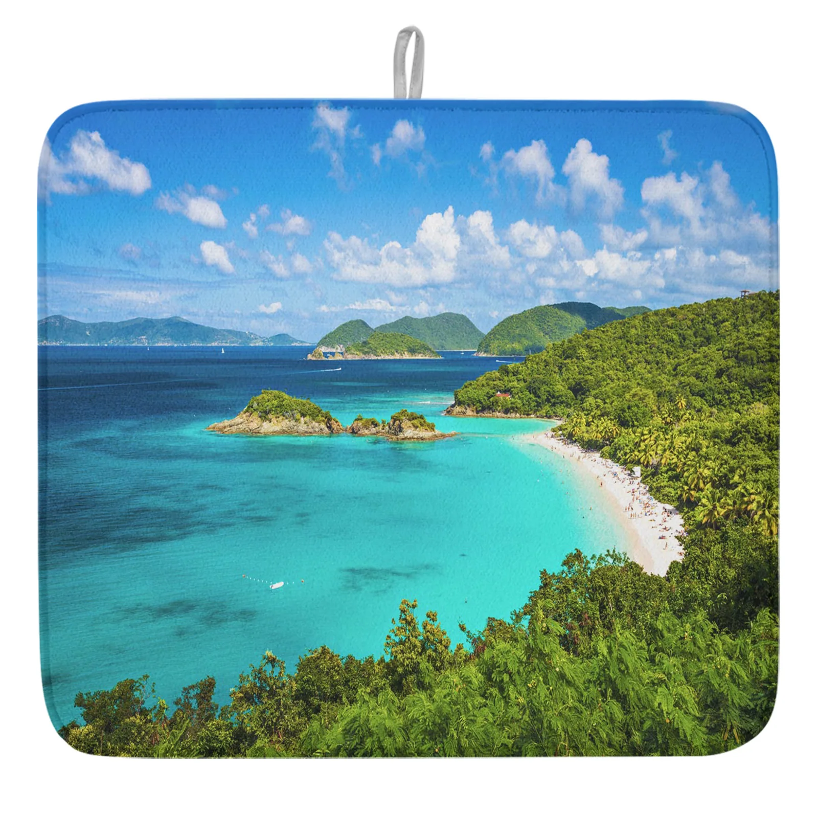 Бытовой коврик для сушки посуды Ocean Blue Island, кухонные чашки, тарелки, подстилка для раковины, впитывающий товар для кухни
Бытовой коврик для сушки посуды Ocean Blue Island, кухонные чашки, тарелки, подстилка для раковины, впитывающий товар для кухни