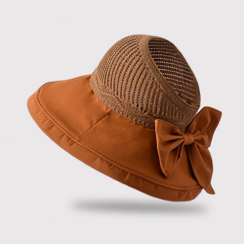 Women's Wide Brim Air Sun Hats Vinyl Sunscreen Empty Top Hat Foldable Hollow Ponytail Hat Ladies Bow Tie Foldable Beach Cap 
Women's Wide Brim Air Sun Hats Vinyl Sunscreen Empty Top Hat Foldable Hollow Ponytail Hat Ladies Bow Tie Foldable Beach Cap