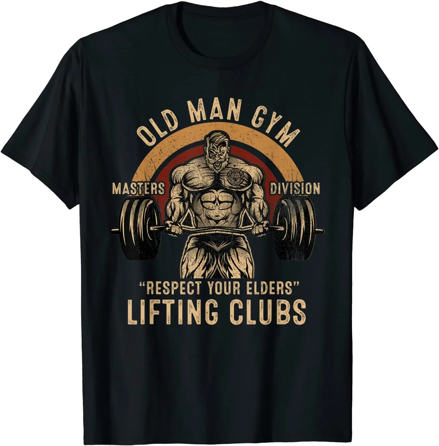 Old Man Gym Respect Your Elders Подъемные клубы Тяжелая атлетика Летняя удобная дышащая