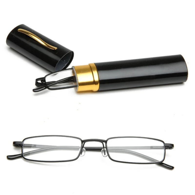 Unisex Reading Glasses with Pen Tube Case Portable Presbyopic Glasses Metal Case Spring Hinge Eyeglasses Vision Care +1.00~+4.00
Unisex Reading Glasses with Pen Tube Case Portable Presbyopic Glasses Metal Case Spring Hinge Eyeglasses Vision Care +1.00~+4.00
