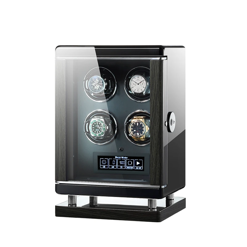 Automatic Watch Winder Box Luxury Wood Watch Storage Box Touch Control Backlight Fingerprint Unlock 4 Slot Home Watches Shaker
Automatic Watch Winder Box Luxury Wood Watch Storage Box Touch Control Backlight Fingerprint Unlock 4 Slot Home Watches Shaker