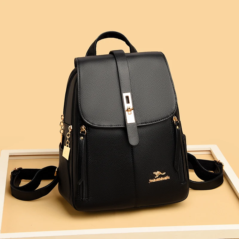 Luxury Multi-pocket Design Women Travel Backpack Fashion Brand Girls School Backapck High Quality PU Leather Women Back pack SAC
Luxury Multi-pocket Design Women Travel Backpack Fashion Brand Girls School Backapck High Quality PU Leather Women Back pack SAC