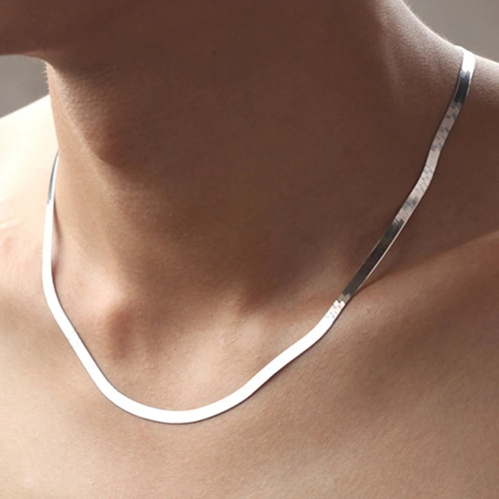 Simple Fashion Men and Women Blade Chain Stainless Steel Snake Chain Clavicle Chain Couple Titanium Steel Necklace Jewelry Gift
Simple Fashion Men and Women Blade Chain Stainless Steel Snake Chain Clavicle Chain Couple Titanium Steel Necklace Jewelry Gift