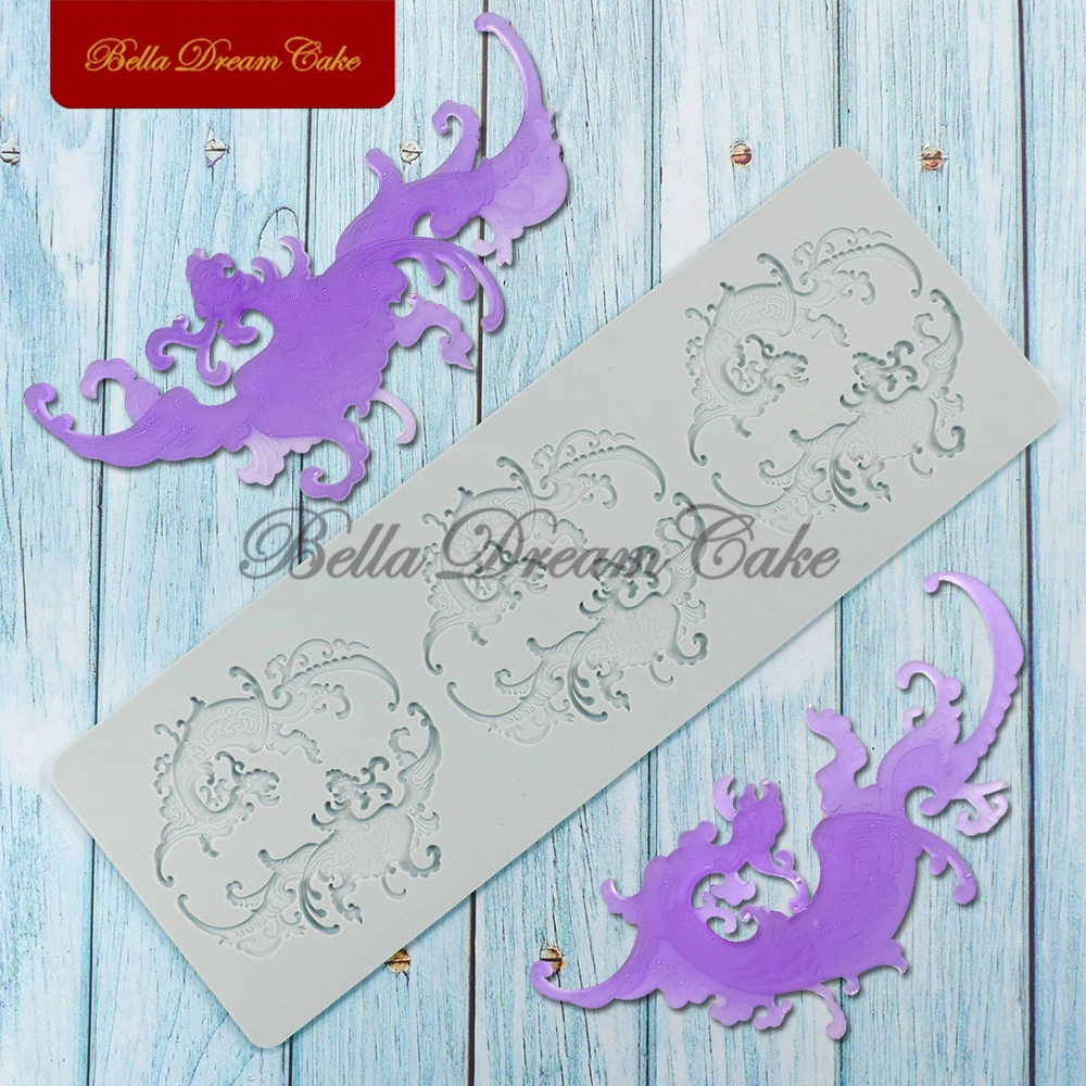 Dragon/Phoenix Dessert Decorating Lace Mat Means Good Luck Fondant Sugarcraft Chocolate Silicone Pad Kitchen Cake Tool Bakeware 
Dragon/Phoenix Dessert Decorating Lace Mat Means Good Luck Fondant Sugarcraft Chocolate Silicone Pad Kitchen Cake Tool Bakeware