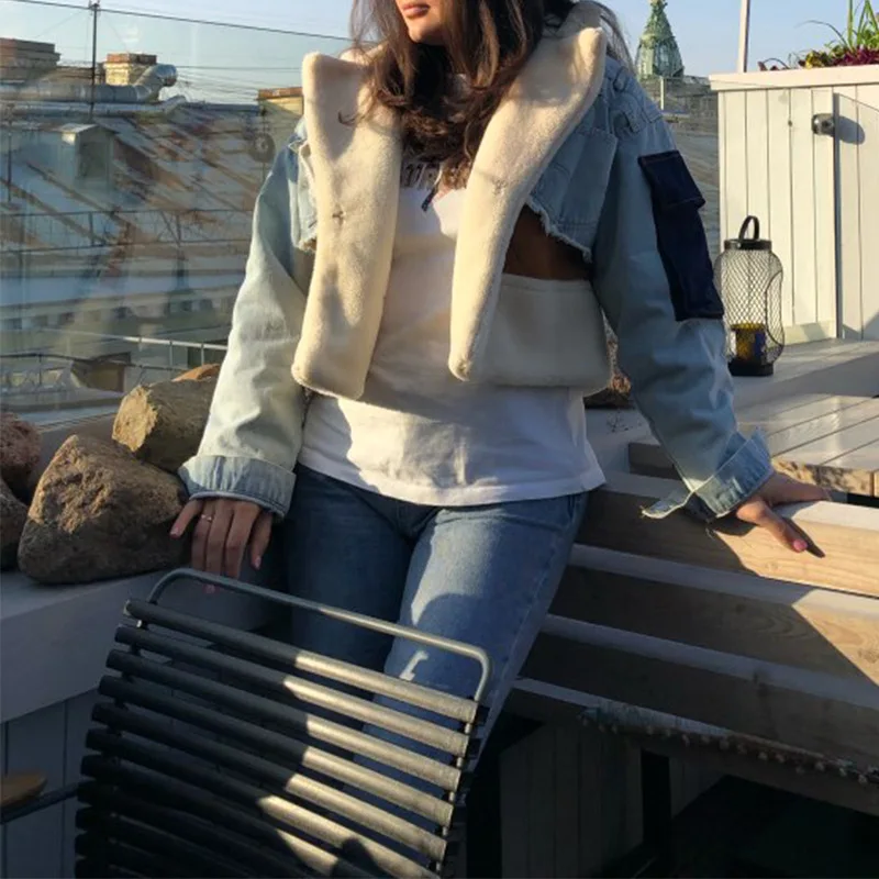 Light Blue Furry Denim Jacket for Woman Designer Luxury Female Clothing Indie Clothes Harajuku Kpop Korean Style
Light Blue Furry Denim Jacket for Woman Designer Luxury Female Clothing Indie Clothes Harajuku Kpop Korean Style