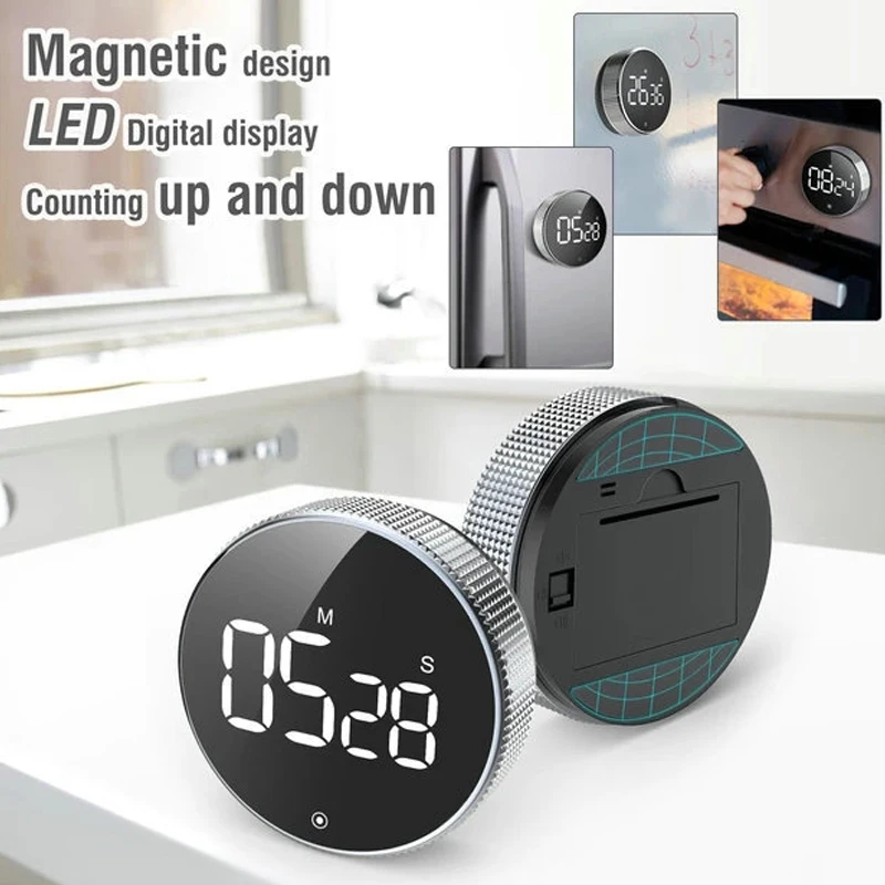 Portable Magnetic Digital Timer for Kitchen Cooking Shower Study Stopwatch LED Counter Alarm Remind Manual Electronic Countdown
Portable Magnetic Digital Timer for Kitchen Cooking Shower Study Stopwatch LED Counter Alarm Remind Manual Electronic Countdown