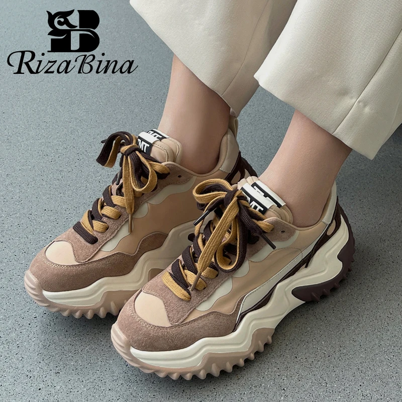 RIZABINA 2022 New Women Sneakers Genuine Leather Mix Color Fashion Spring Shoes Woman Vacation Daily Shoes Footwear Size 35-40
RIZABINA 2022 New Women Sneakers Genuine Leather Mix Color Fashion Spring Shoes Woman Vacation Daily Shoes Footwear Size 35-40