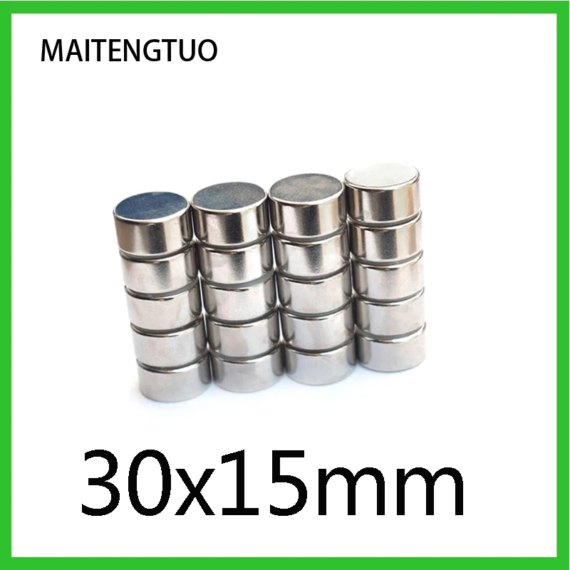1/2/3/5Pcs 30x15 mm Neodymium Strong Magnets 30mmx15mm Permanent Round Magnet 30x15mm Powerful Magnetic 30*15 mm circular 30
1/2/3/5Pcs 30x15 mm Neodymium Strong Magnets 30mmx15mm Permanent Round Magnet 30x15mm Powerful Magnetic 30*15 mm circular 30
