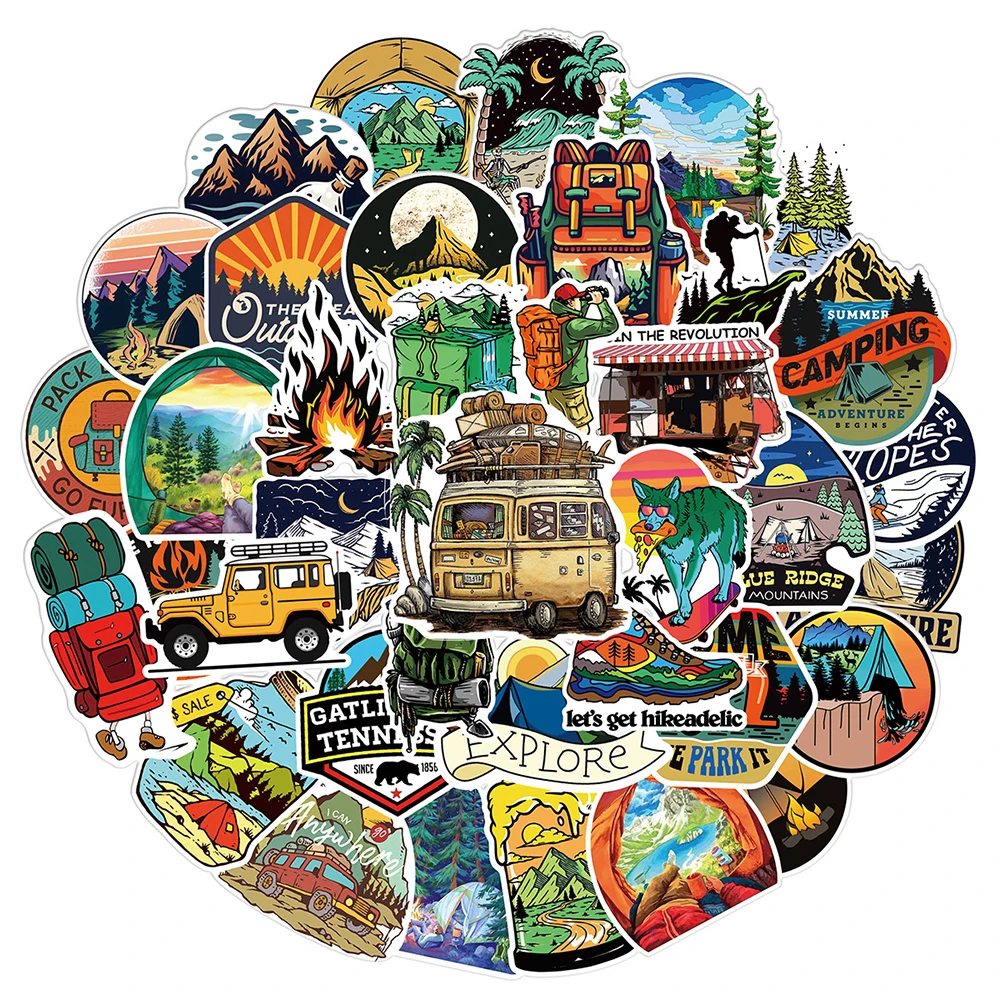 10/30/50/100PCS Outdoor Camping Stickers Forest Landscape Travel Decals Waterproof Graffiti Sticker DIY Bicycle Laptop Helmet
10/30/50/100PCS Outdoor Camping Stickers Forest Landscape Travel Decals Waterproof Graffiti Sticker DIY Bicycle Laptop Helmet