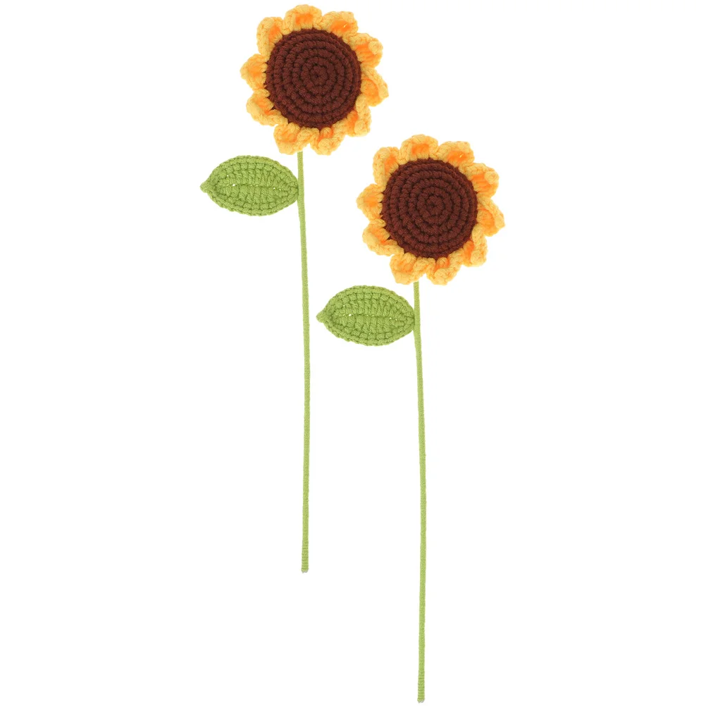 2 Pcs Knitted Sunflower Wedding Decorations Ceremony Realistic Artificial Flowers Arrangement Prop Handcraft 
2 Pcs Knitted Sunflower Wedding Decorations Ceremony Realistic Artificial Flowers Arrangement Prop Handcraft