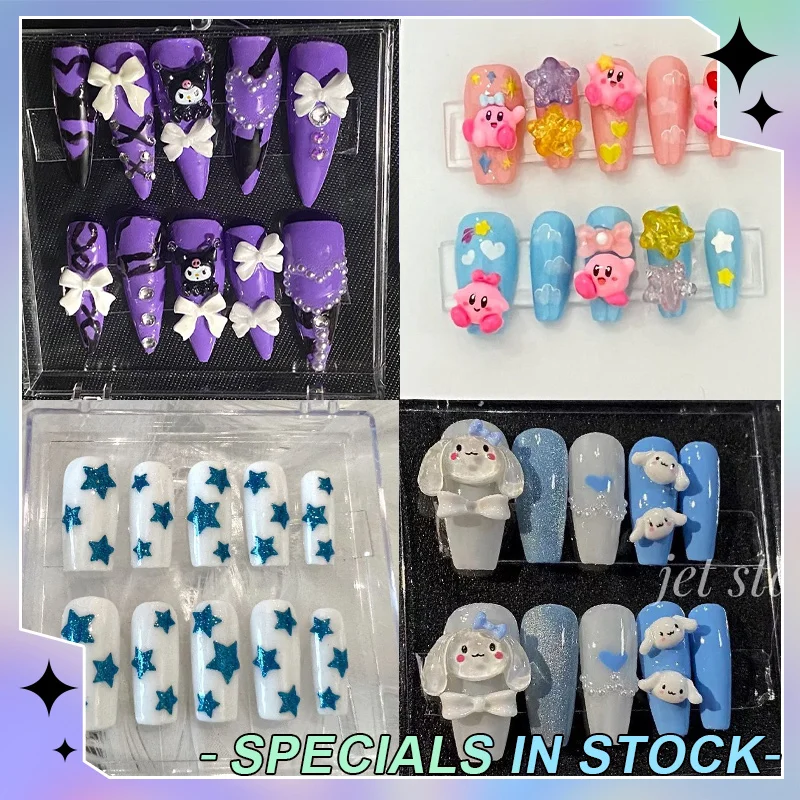 Hello Kitty Long Kuromi Nails Full Cover Anime Cartoon Doll Handmade 3D Nails Patch Mymelody Girl Hottie Nail Stickers 41 Style
Hello Kitty Long Kuromi Nails Full Cover Anime Cartoon Doll Handmade 3D Nails Patch Mymelody Girl Hottie Nail Stickers 41 Style