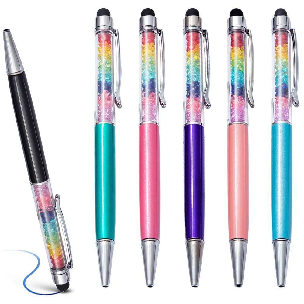 10Pcs Retractable Ballpoint Stylus Rainbow Crystal Diamond Screen Touch Capacitive Pens For Note Tab Office School Stationery
10Pcs Retractable Ballpoint Stylus Rainbow Crystal Diamond Screen Touch Capacitive Pens For Note Tab Office School Stationery
