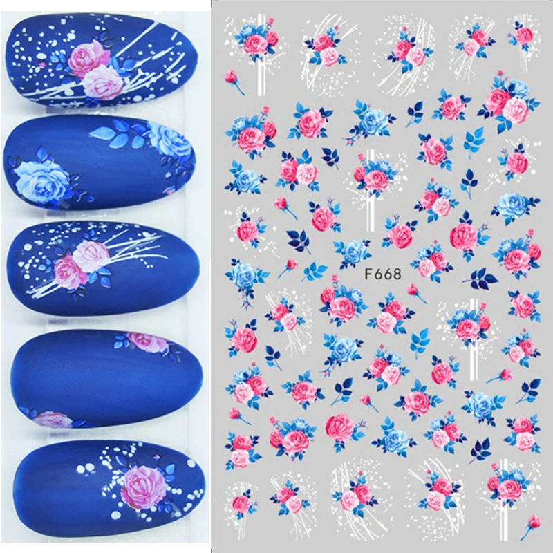 Nail Art Decals Watercolor Florals Pink Blue Roses Flowers Leafs Back Glue Nail Stickers Decoration For Nail Tips Beauty
Nail Art Decals Watercolor Florals Pink Blue Roses Flowers Leafs Back Glue Nail Stickers Decoration For Nail Tips Beauty