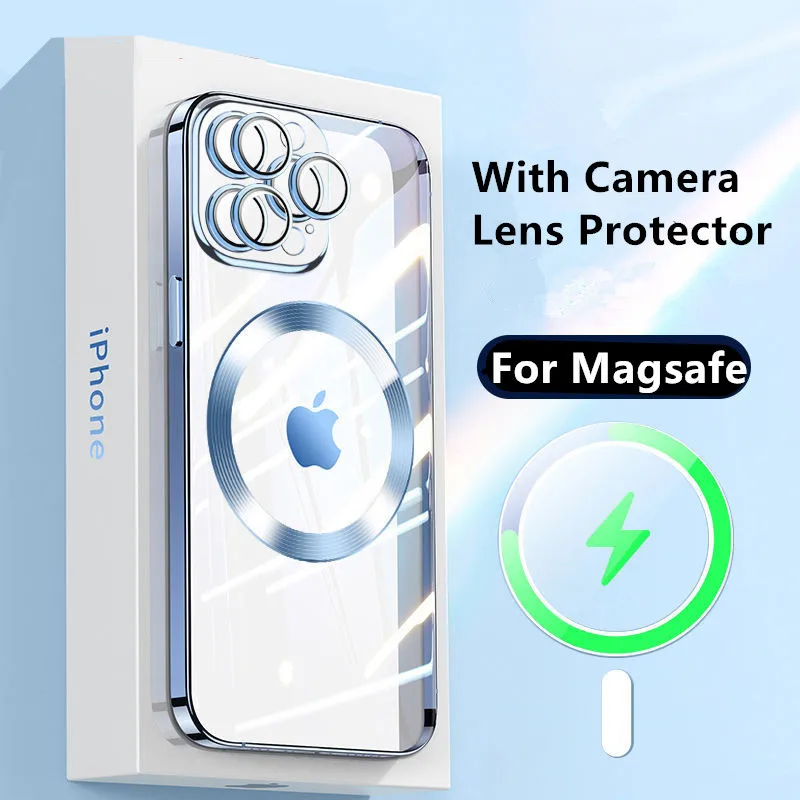 Eletroplated Magnetic Wireless Charger Case For iPhone 13 Pro Max 12 Camera Lens Shield Glass Protector Film Glossy Clear Cover
Eletroplated Magnetic Wireless Charger Case For iPhone 13 Pro Max 12 Camera Lens Shield Glass Protector Film Glossy Clear Cover