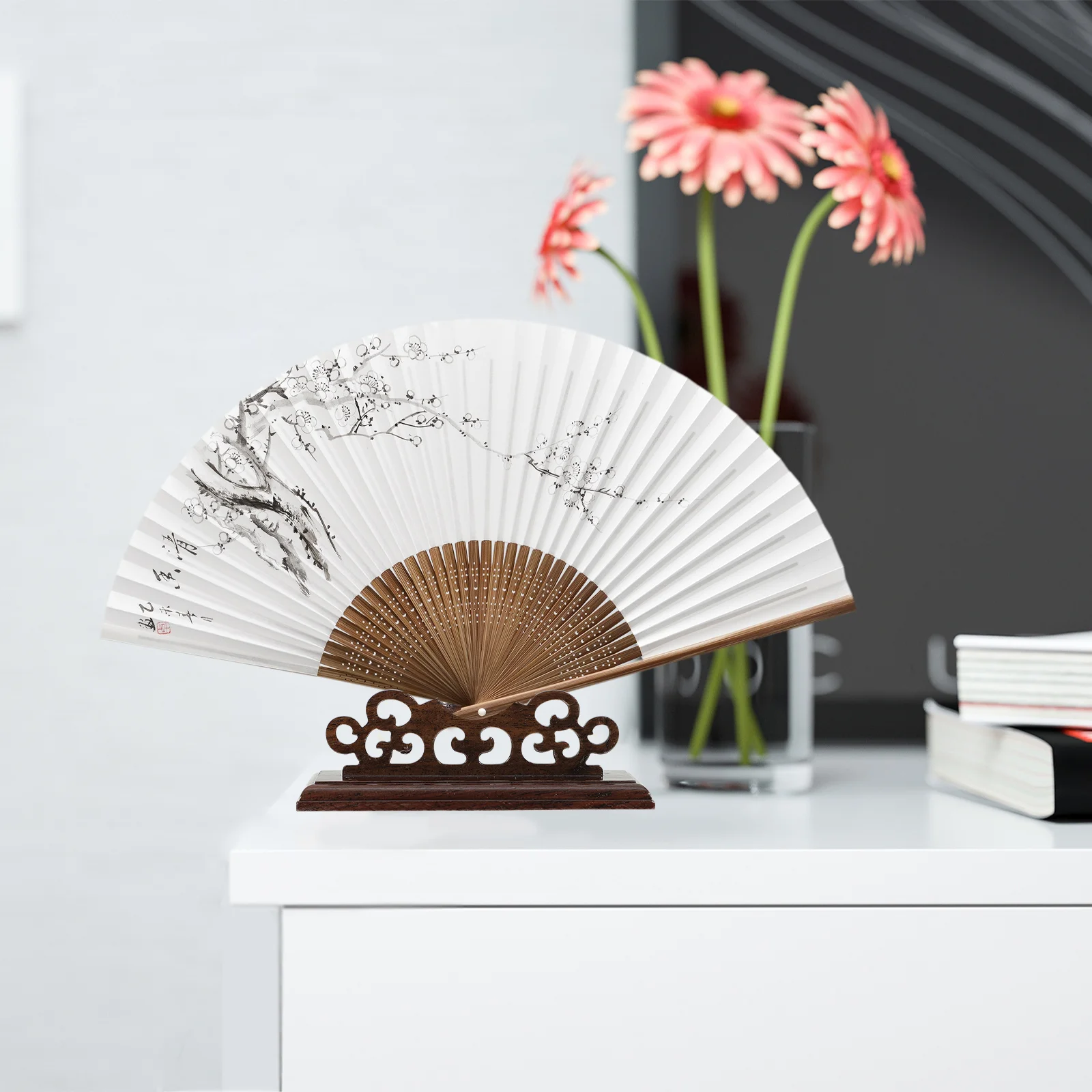 Japan Chinese Fan Display Holder Fans Bracket Base Wooden Traditional Stand Chinoiserie Decor
Japan Chinese Fan Display Holder Fans Bracket Base Wooden Traditional Stand Chinoiserie Decor