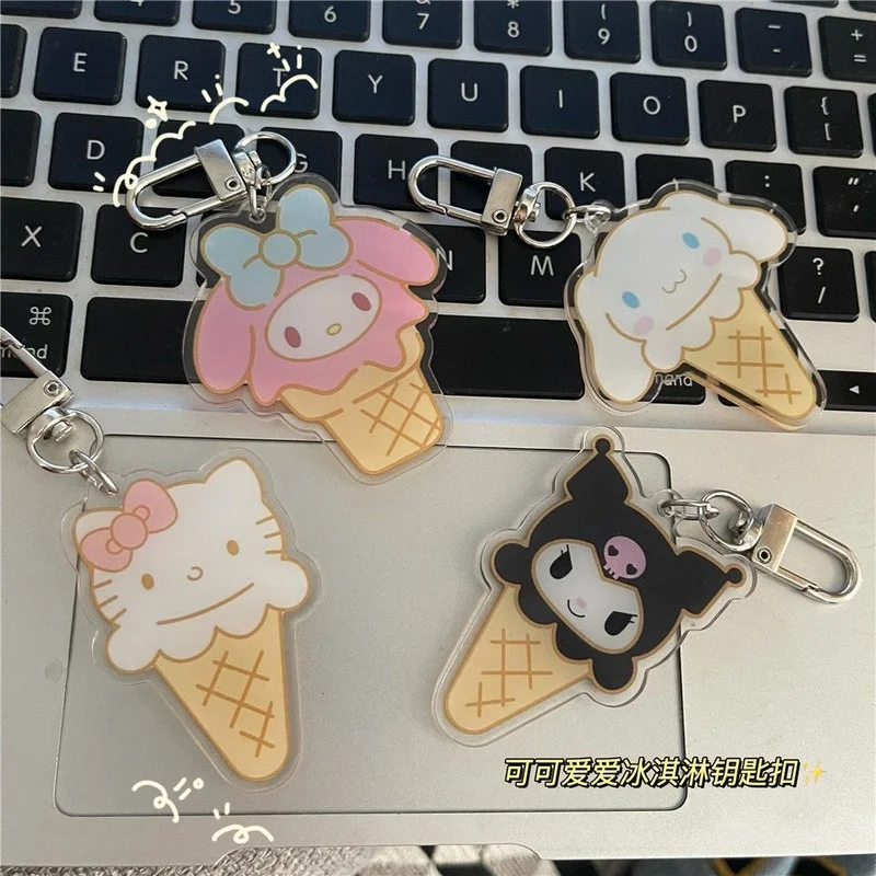 Sanrio My Melody Kuromi Cartoon Anime Exquisite Cute Couple Keychain Ice Cream Girl School Bag Pendant Acrylic Bag Accessories
Sanrio My Melody Kuromi Cartoon Anime Exquisite Cute Couple Keychain Ice Cream Girl School Bag Pendant Acrylic Bag Accessories
