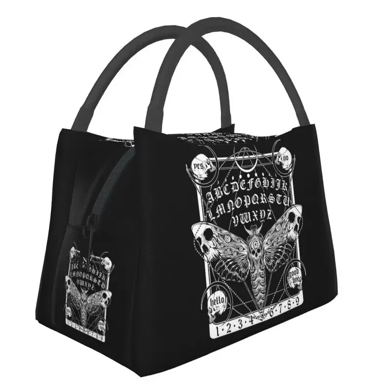 

Термоизолированная ланч-сумка Death Moth Spirit Board, Готическая Ouija Witchcraft, многоразовый Ланч-бокс для женщин, детские пищевые пакеты для пикника