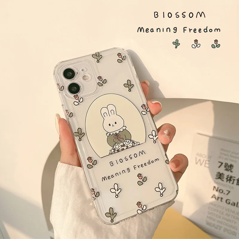 Cute Cartoon Rabbit Floral Phone Case For iPhone 11 12 Pro Max Mini X XR 7 8 Plus SE For Huawei P30 P40 Pro Mate Nova SE Cover
Cute Cartoon Rabbit Floral Phone Case For iPhone 11 12 Pro Max Mini X XR 7 8 Plus SE For Huawei P30 P40 Pro Mate Nova SE Cover