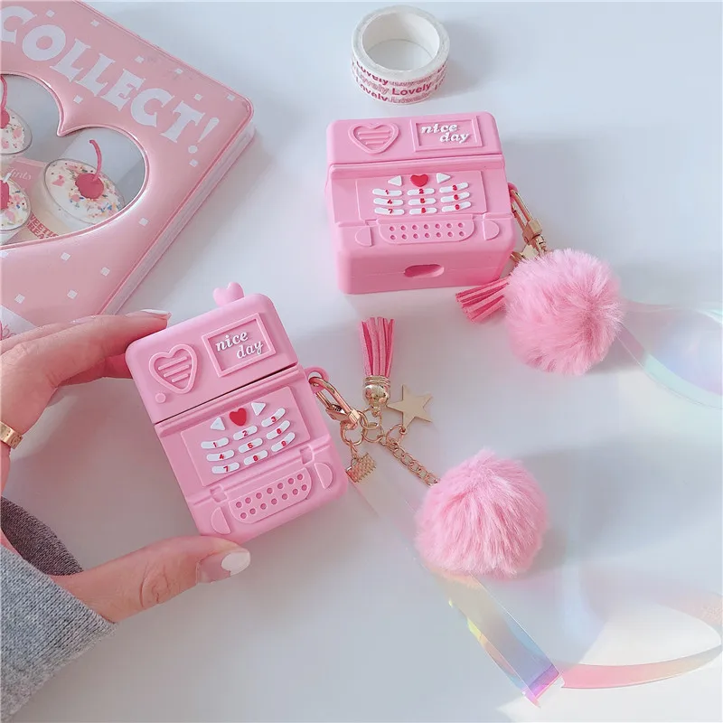 3D Cute Pink Retro Mobile Phone Design Brand Silicone Earphone Case for Apple AirPods 1/2/pro/3rd Bluetooth Headset Cover Coque
3D Cute Pink Retro Mobile Phone Design Brand Silicone Earphone Case for Apple AirPods 1/2/pro/3rd Bluetooth Headset Cover Coque