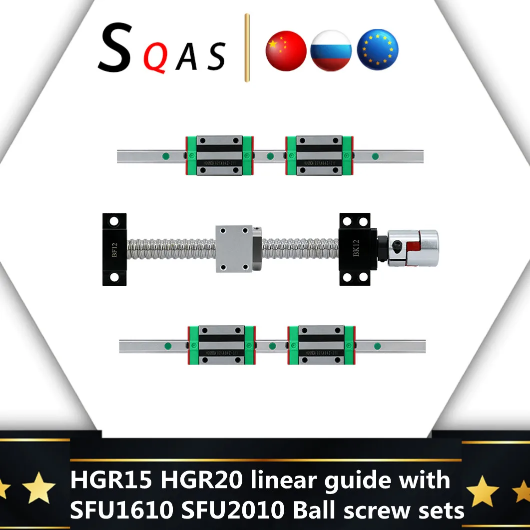 CNC router kit 2pcs linear rail HGR15 HGR20 4pcs HGW15CC/HGW20CC slides block 1set ball screw kit SFU1610 2010 For CNC parts
CNC router kit 2pcs linear rail HGR15 HGR20 4pcs HGW15CC/HGW20CC slides block 1set ball screw kit SFU1610 2010 For CNC parts