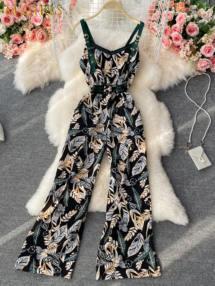 M GIRLS New Women Fashion Printed Sleeveless Jumpsuit Wide Leg Pants Elastic Waist Backless Female Casual Holiday Jumpsuits
M GIRLS New Women Fashion Printed Sleeveless Jumpsuit Wide Leg Pants Elastic Waist Backless Female Casual Holiday Jumpsuits