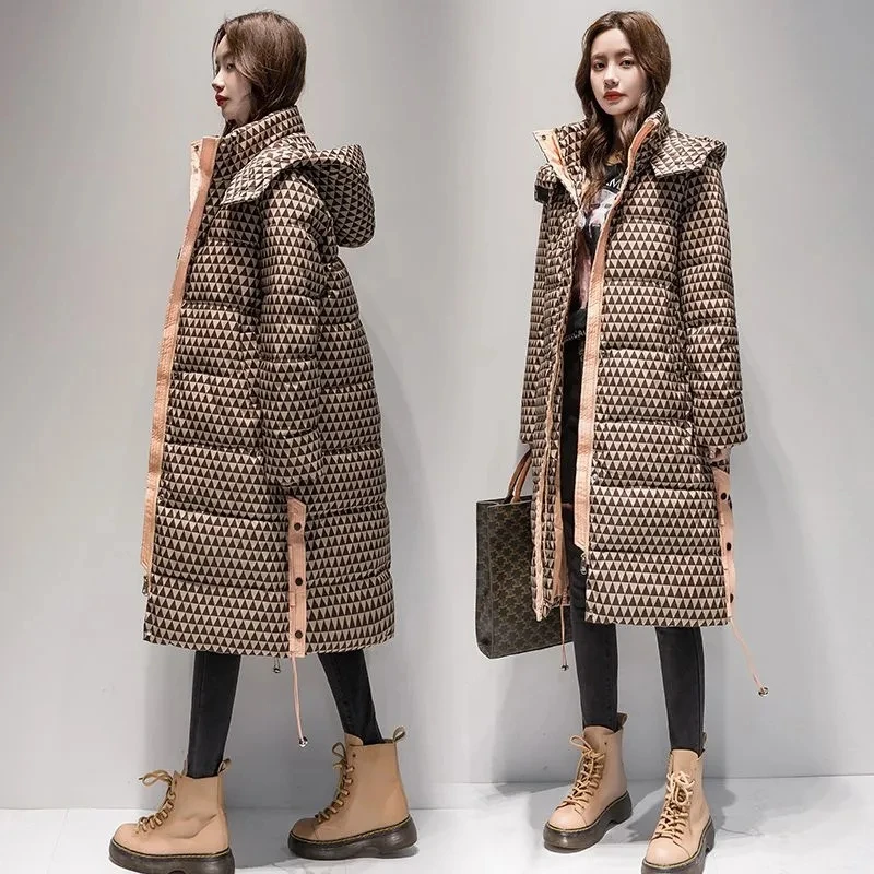Down Cotton Jacket Women 2023 Autumn Winter New Fashion Loose All-match Casual Padded Coat Female Hooded Over Knee Long Parkas
Down Cotton Jacket Women 2023 Autumn Winter New Fashion Loose All-match Casual Padded Coat Female Hooded Over Knee Long Parkas