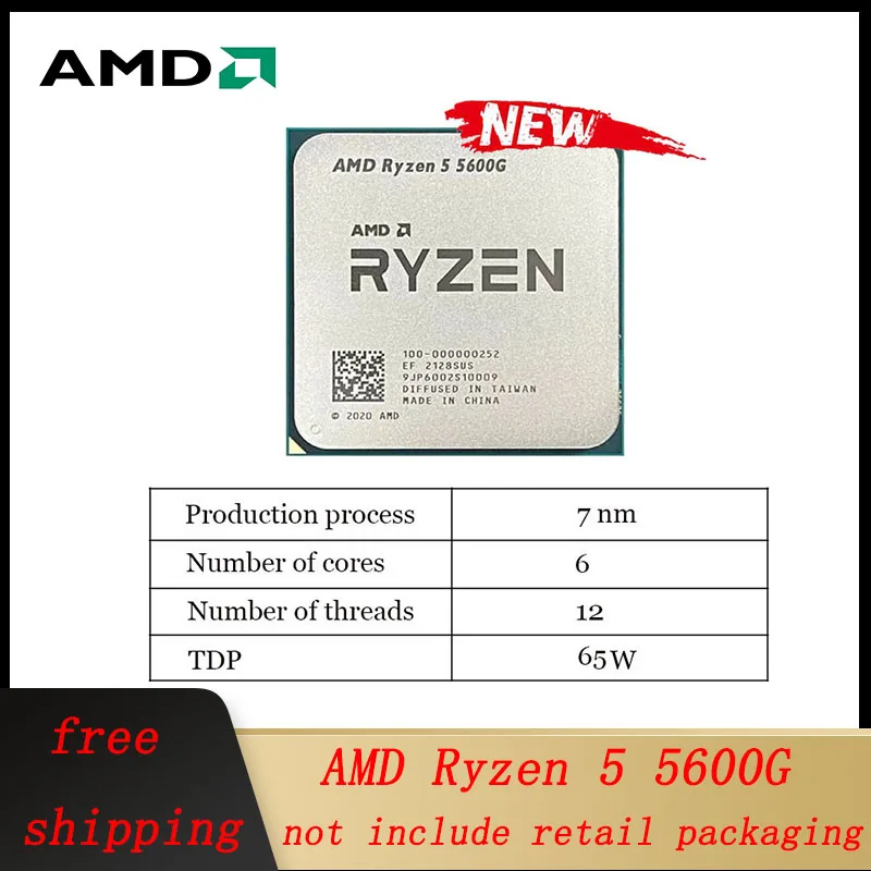 Новый процессор AMD Ryzen 5 5600G 3,9 ГГц шестиядерный двенадцатипоточный процессор 65 Вт L3 = 16M 100-000000252 разъем AM4 без аксессуаров вентилятора
Новый процессор AMD Ryzen 5 5600G 3,9 ГГц шестиядерный двенадцатипоточный процессор 65 Вт L3 = 16M 100-000000252 разъем AM4 без аксессуаров вентилятора