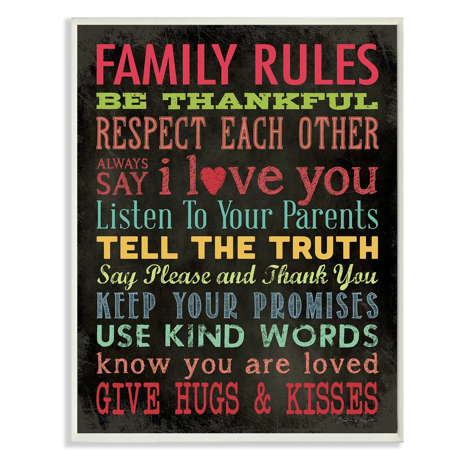 The Stupell Home Decor Collection Family Rules Chalkboard Style Wall Plaque
The Stupell Home Decor Collection Family Rules Chalkboard Style Wall Plaque