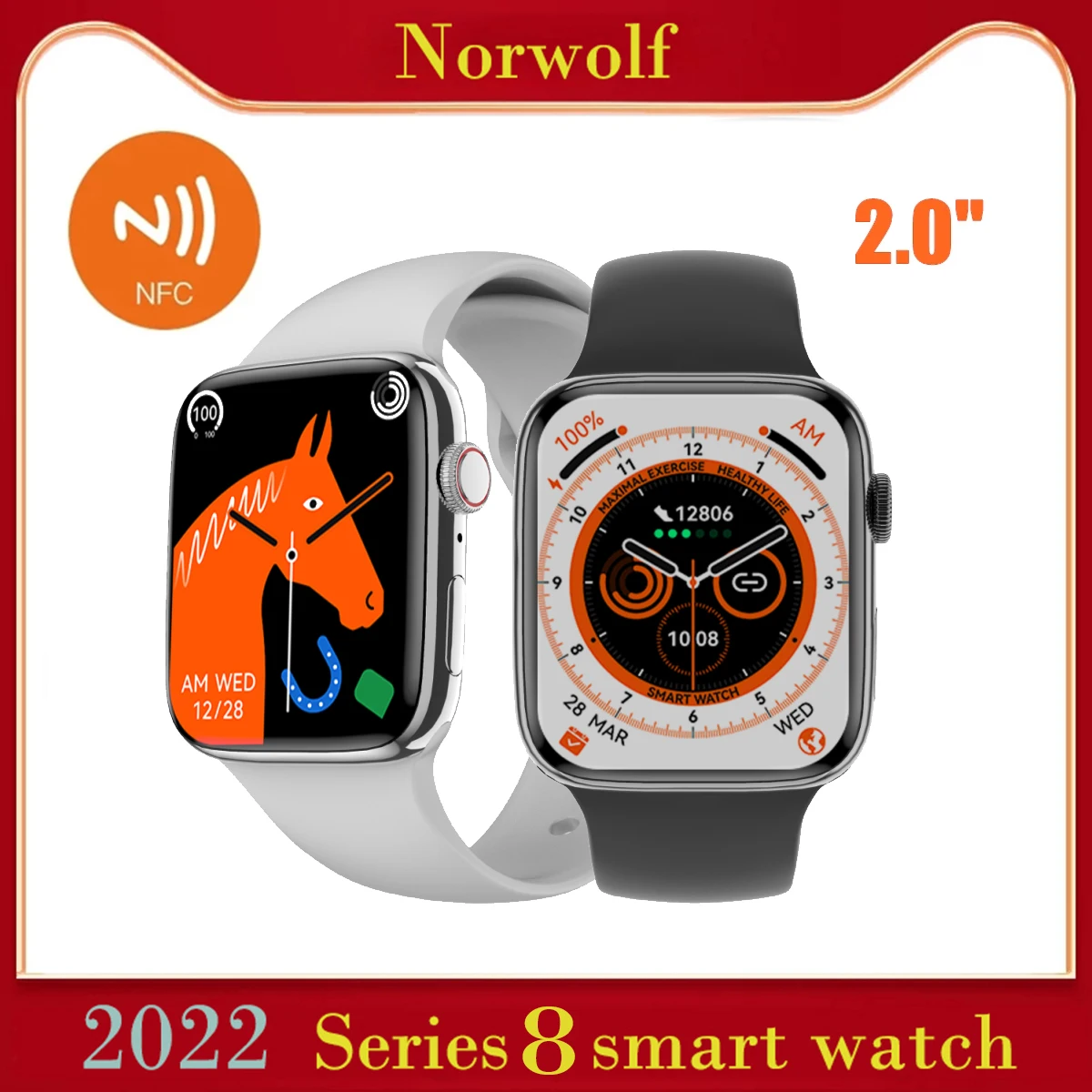 Series 8 Smart Watch Men Women 2.0 inch 420*485 Infinite Screen NFC GPS Tracker Bluetooth Call Sports Smartwatch PK iwo W28 Pro
Series 8 Smart Watch Men Women 2.0 inch 420*485 Infinite Screen NFC GPS Tracker Bluetooth Call Sports Smartwatch PK iwo W28 Pro