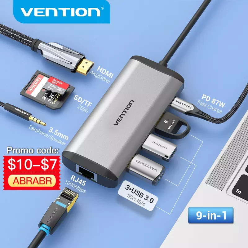Vention USB C HUB Type C to USB 3.0 Dock Station USB C HDMI RJ45 for MacBook Pro Air Accessories Type C 3.1 Splitter USB HUB
Vention USB C HUB Type C to USB 3.0 Dock Station USB C HDMI RJ45 for MacBook Pro Air Accessories Type C 3.1 Splitter USB HUB