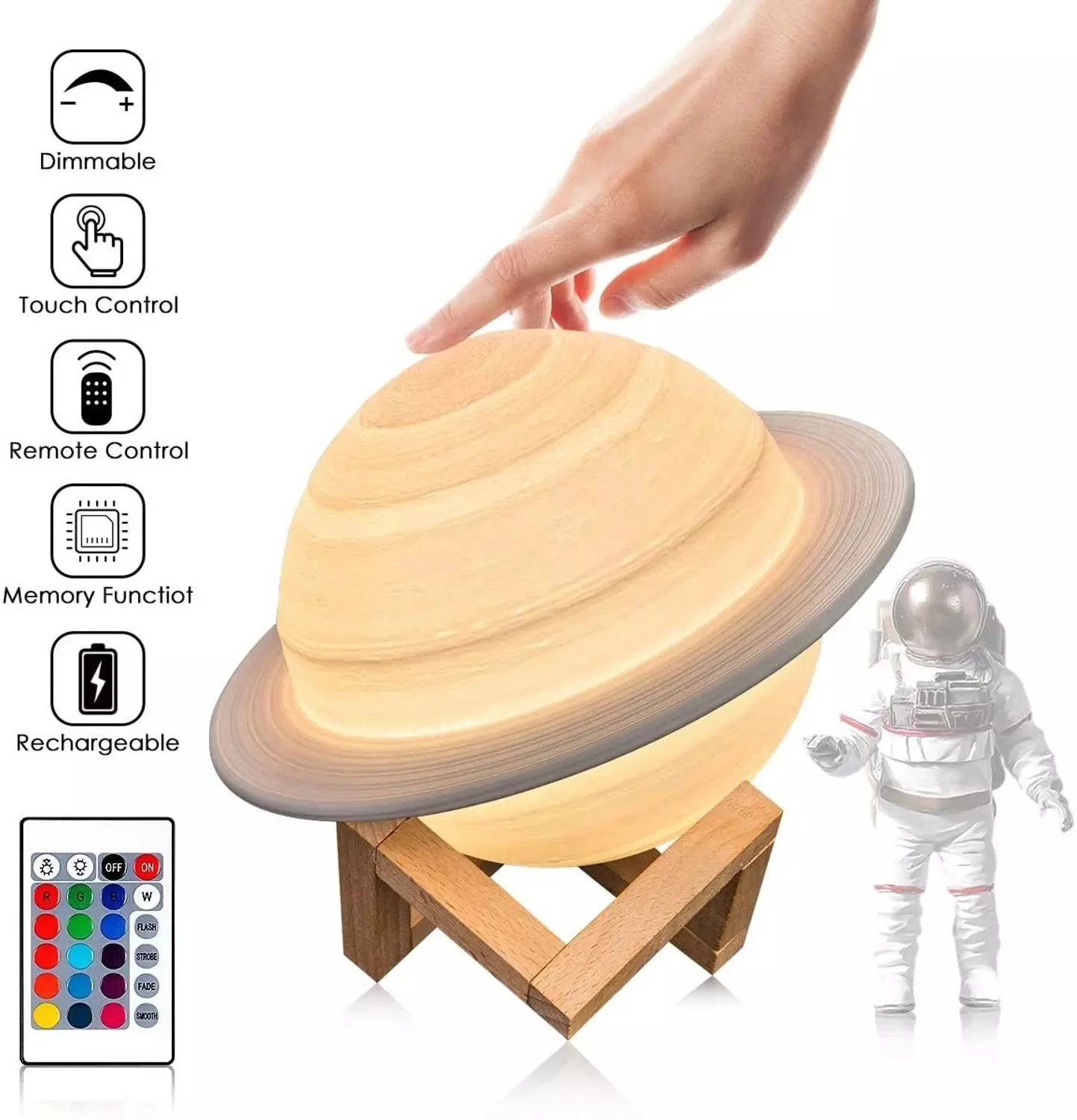 Ночник Saturn с 3D принтом, 13/16/22 см, 16 цветов, прикроватная лампа с дистанционным управлением, украшение для спальни, светильник в виде Луны, детские подарки
Ночник Saturn с 3D принтом, 13/16/22 см, 16 цветов, прикроватная лампа с дистанционным управлением, украшение для спальни, светильник в виде Луны, детские подарки