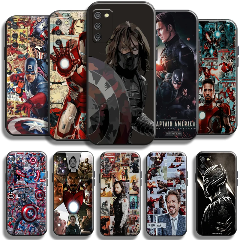 

Captain America Iron Man Winter Soldier Phone Case For Samsung Galaxy M10 Shockproof Shell Back Liquid Silicon Funda Cases