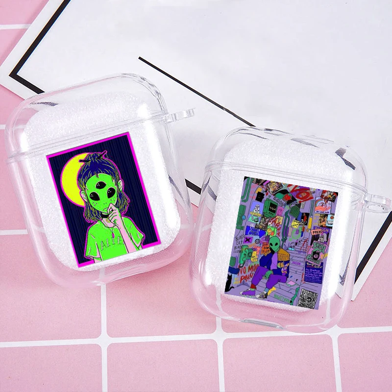 Aesthetics Cute Cartoon alien space Soft silicone TPU Case For AirPods Pro2 1 2 3 Clear Wireless Bluetooth Earphone Box Cover
Aesthetics Cute Cartoon alien space Soft silicone TPU Case For AirPods Pro2 1 2 3 Clear Wireless Bluetooth Earphone Box Cover