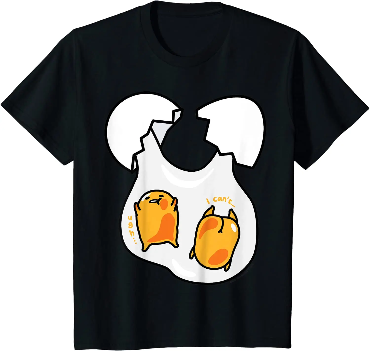 

Sanrio Gudetama Lazy Egg Twins Print Graphic T-Shirt Fashion Top T-Shirt Casual Short Sleeves Aesthetic Clothes Y2k Top