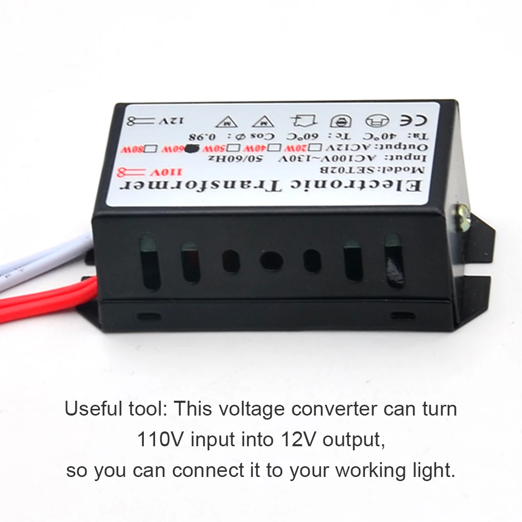Voltage Converter Light String Regulator Portable 110V to 12V Adapter
Voltage Converter Light String Regulator Portable 110V to 12V Adapter