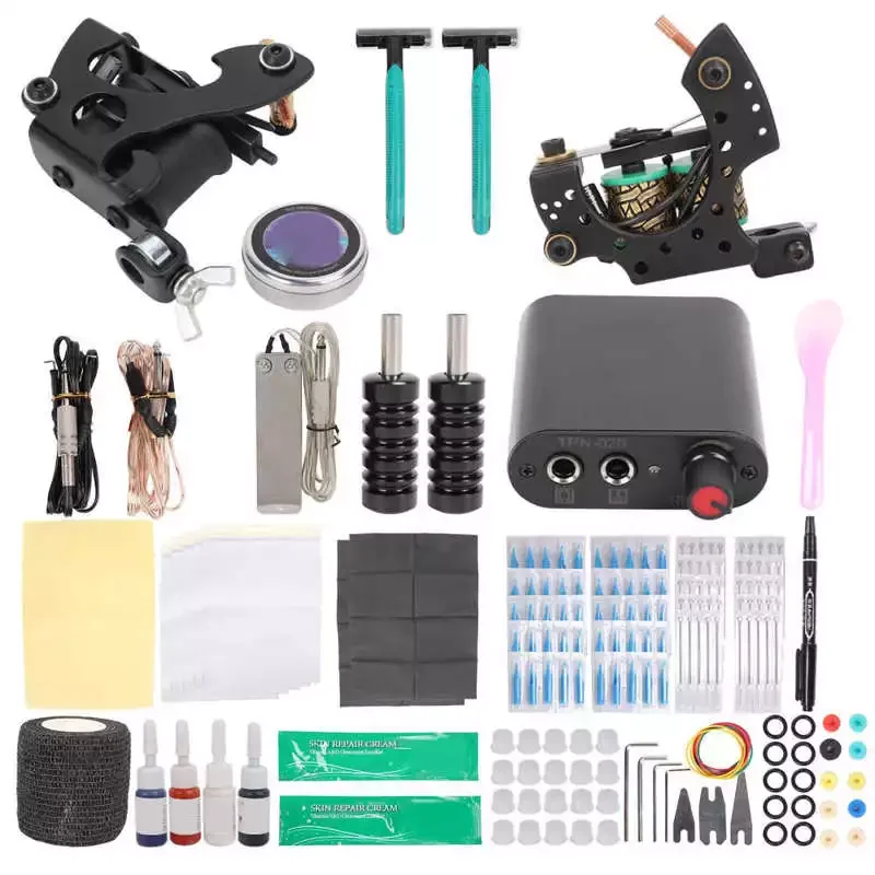 Complete Tattoo Kit Clip Cord Professional Practice Skin Coil Tattoo Machine for Tattoo Salon
Complete Tattoo Kit Clip Cord Professional Practice Skin Coil Tattoo Machine for Tattoo Salon