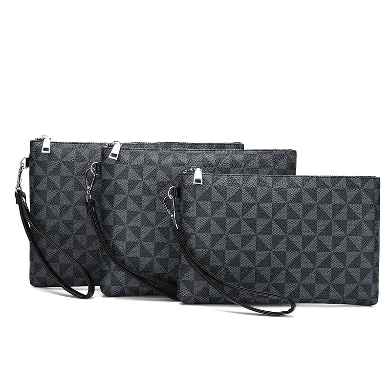 

2022 Money Men's Clutch Clutch Bag Lattice Business Men's Men's Bag Bag Simple Large-capacity Bag New Envelope Wallet