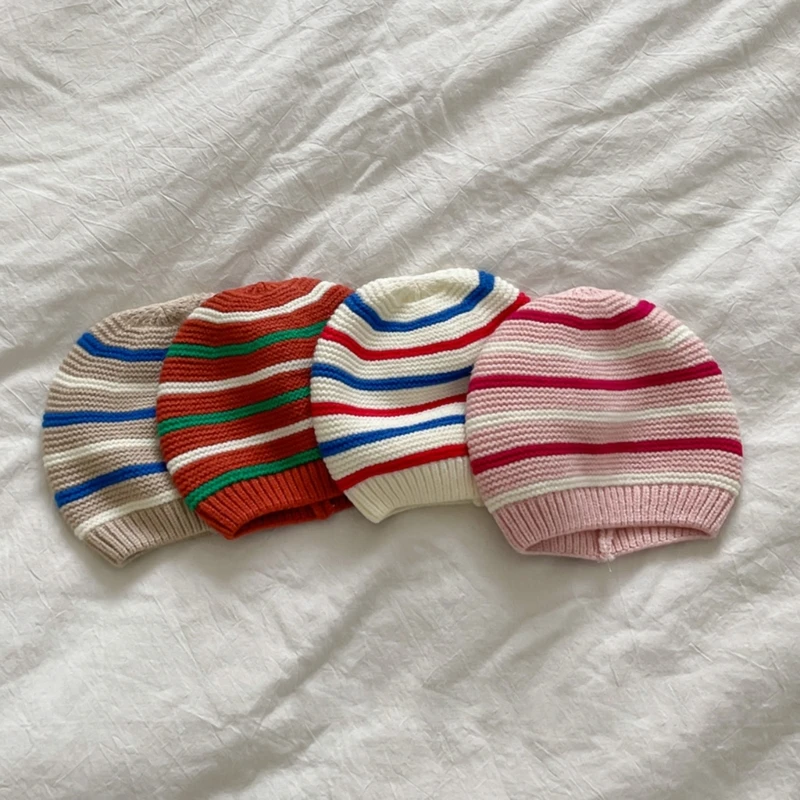 Baby Knit Hat Newborns Colored Striped Hat Korean Sun Protections Cap Shower Gift for 4-24M Fashionable Infants
Baby Knit Hat Newborns Colored Striped Hat Korean Sun Protections Cap Shower Gift for 4-24M Fashionable Infants