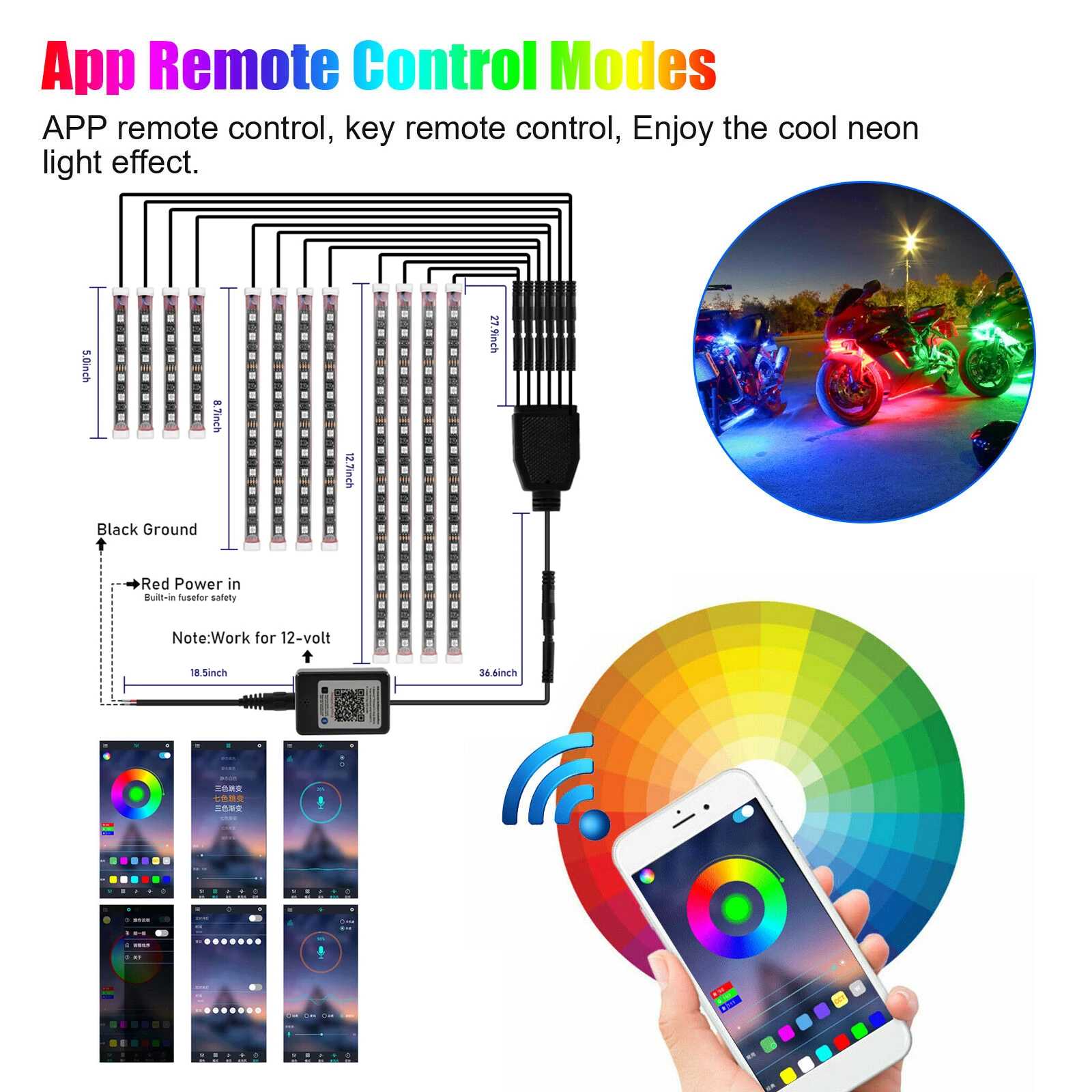 Комплект светодиодных ламп для мотоцикла 12 шт., разноцветные аксессуары RGB для украшения неоновых ламп для Harley Yamaha, 12 В
Комплект светодиодных ламп для мотоцикла 12 шт., разноцветные аксессуары RGB для украшения неоновых ламп для Harley Yamaha, 12 В